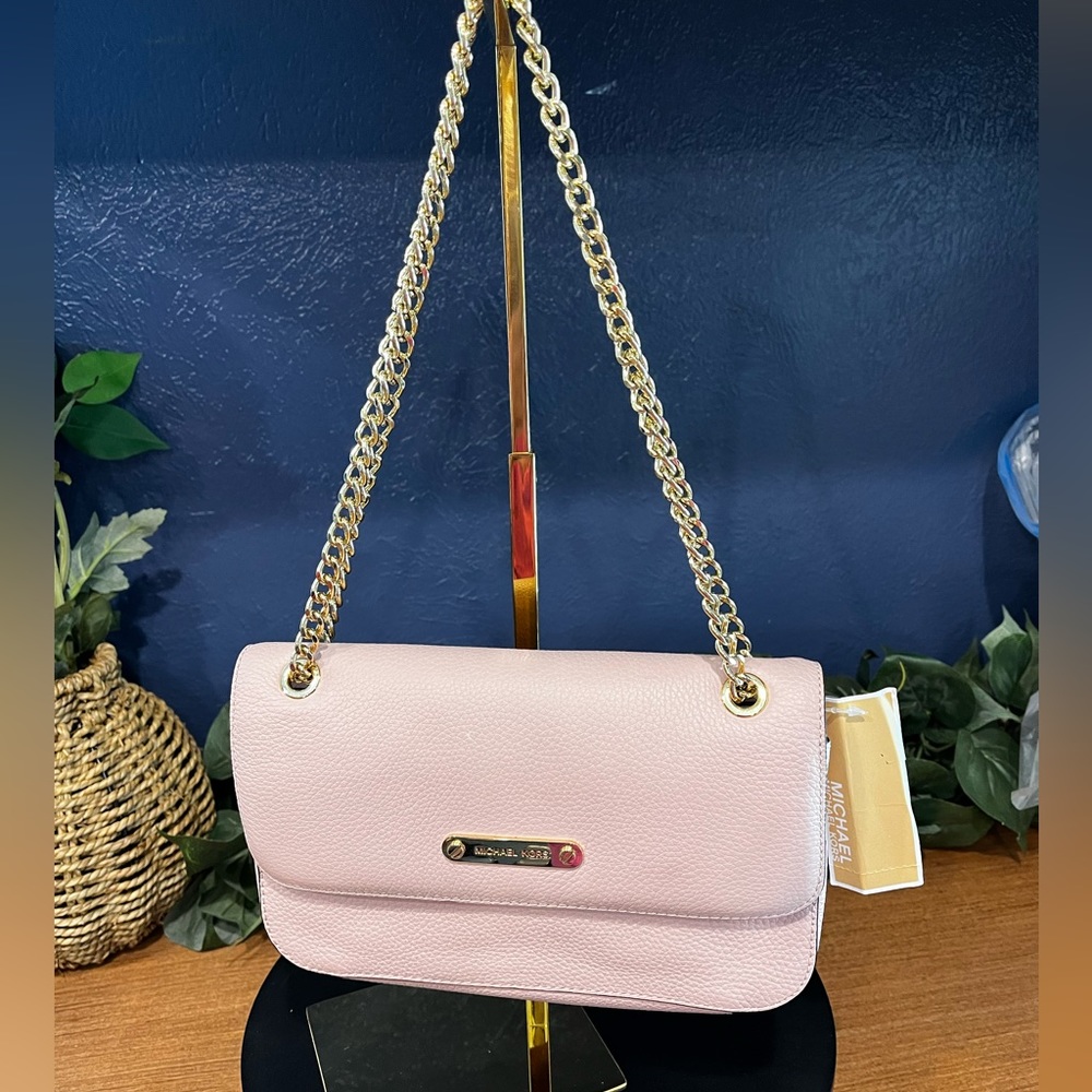 NWT Michael Kors Pink Pebbled Leather Shoulder/Crossbody